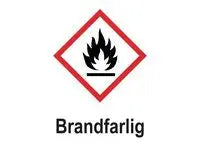 Skylt Brandfarlig A5 Plast - Primmeshiper