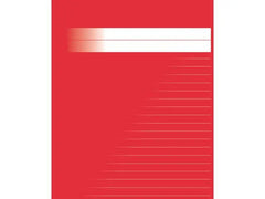 Skrivhäfte 17x21cm linj. 8,5mm röd - Primmeshiper