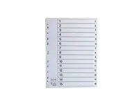 Register plastflik 1-15 vit 10/fp - Primmeshiper