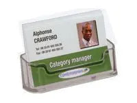 Visitkortsställ DEFLECTO 1 fack transp - Primmeshiper