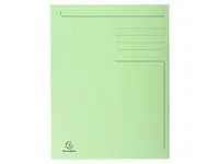 Mapp EXACOMPTA 3-kl kartong 280g A4 grön Primmeshiper