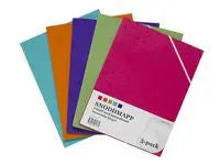 Gummibandsmapp 3-klaff A4 sort färg 5/fp - Primmeshiper