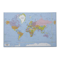 Skrivunderlägg PP Världskartan 585x385mm Primmeshiper