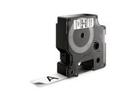 Tape DYMO D1 19mm nylon svart på vit - Primmeshiper