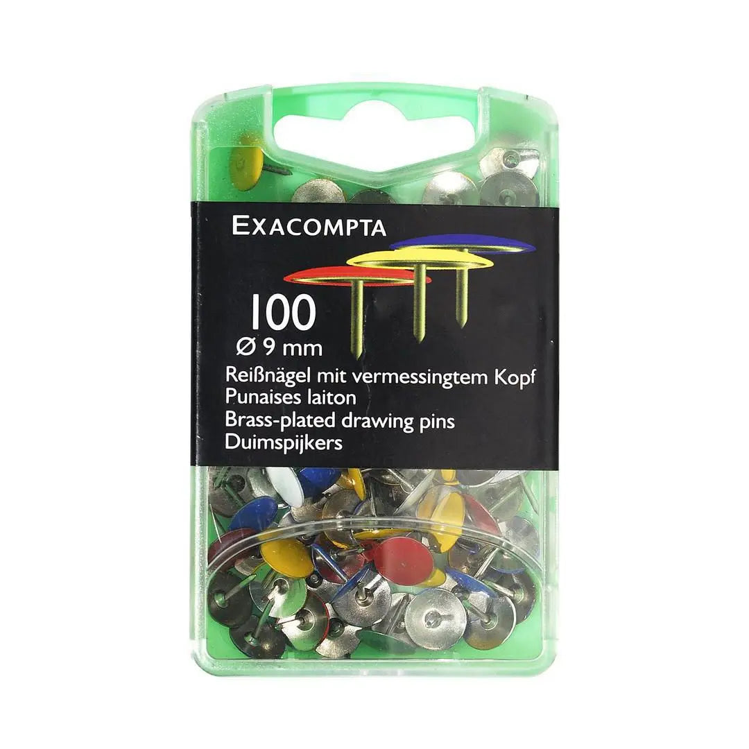 Häftstift EXACOMPTA sort.färger 100/fp Primmeshiper