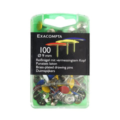 Häftstift EXACOMPTA sort.färger 100/fp Primmeshiper