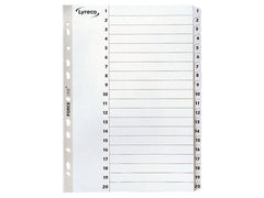 Kartongregister LYRECO A4 1-20 vit - Primmeshiper