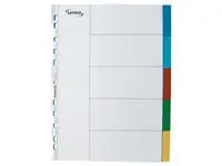 Plastregister LYRECO A4 5-flik otryckta - Primmeshiper