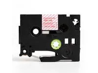 Tape 12mm TZe-132 röd på klar - Primmeshiper