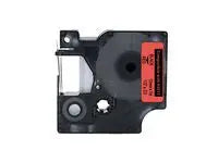 Tape 12mm svart på röd - Primmeshiper