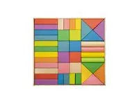 Byggklossar i trä 44 delar - Primmeshiper