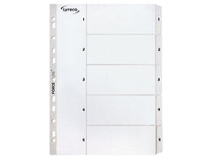 Kartongregister LYRECO A4 1-5 vit - Primmeshiper