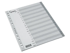 Plastregister LYRECO A4 PP A-Ö grå - Primmeshiper