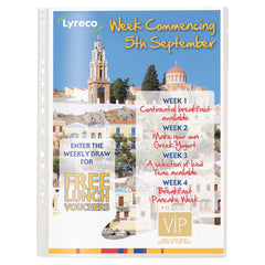 Plastic pocket LYRECO A3 0.08 clear 10/pc