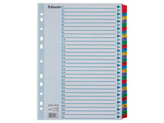 Kartongregister m. plastfl. A4 1-31 färg - Primmeshiper