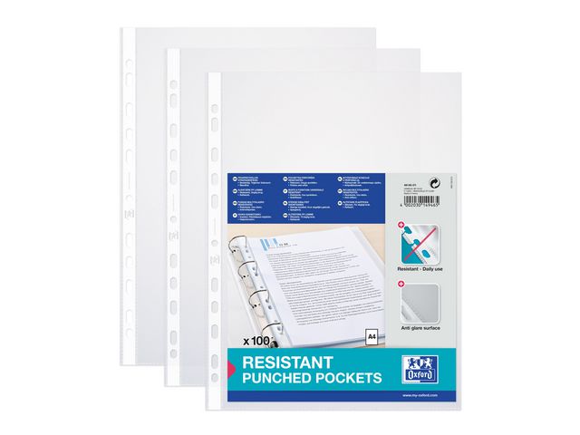 Plastficka OXFORD A4 0,09 klar 100/fp - Primmeshiper