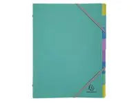 Sorteringmapp EXACOMPTA 8-f A4 PP turkos - Primmeshiper