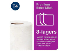 Toalettpapper TORK Pre T4 3-lag 8/fp - Primmeshiper