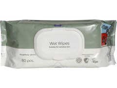 Våtservett oparfymerad plastlock 80/fp - Primmeshiper