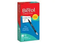 Fiberpenna BEROL Fine svart 12/fp - Primmeshiper