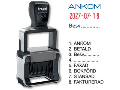 Stämpel TRODAT 5430/L Dat m.standardtext - Primmeshiper