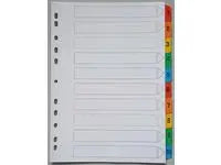 Kartongregister PLASTOREG A4 170g 1-10 - Primmeshiper