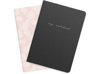 Ant.bok BURDE blommig/svart A5 2 pack - Primmeshiper