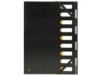 Sorteringsmapp EXACOMPTA 9-flik svart - Primmeshiper