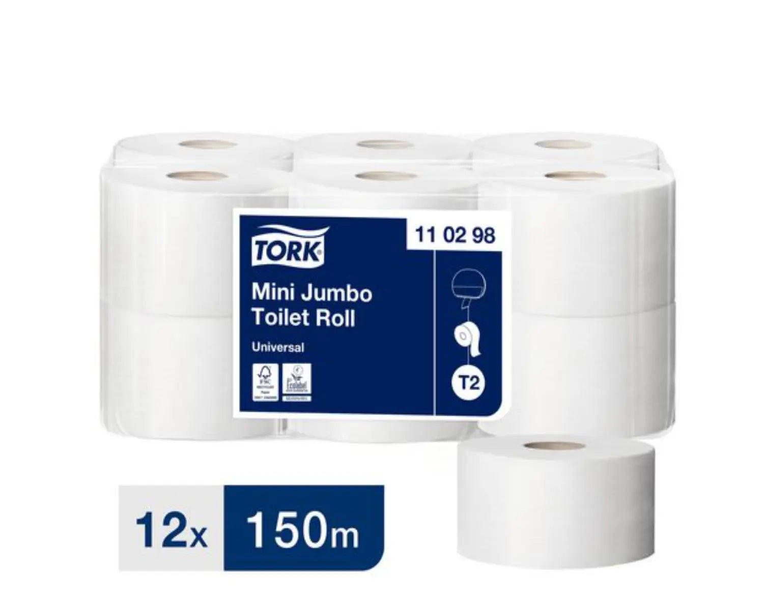 Toalettpapper TORK Uni T2 2-lag 12/fp - Primmeshiper