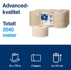 Toalettpapper TORK Adv T2 natur 12/fp - Primmeshiper