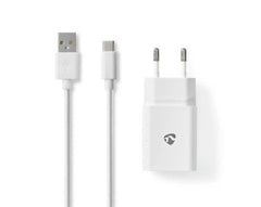 Laddare vägg NEDIS 2.4 A USB-C 1m vit - Primmeshiper